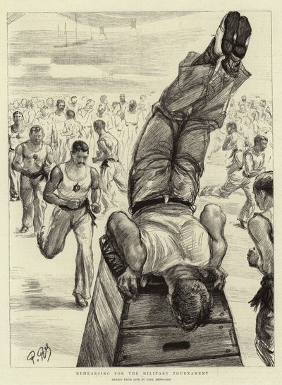 Répétition pour le tournoi militaire - Charles Paul Renouard